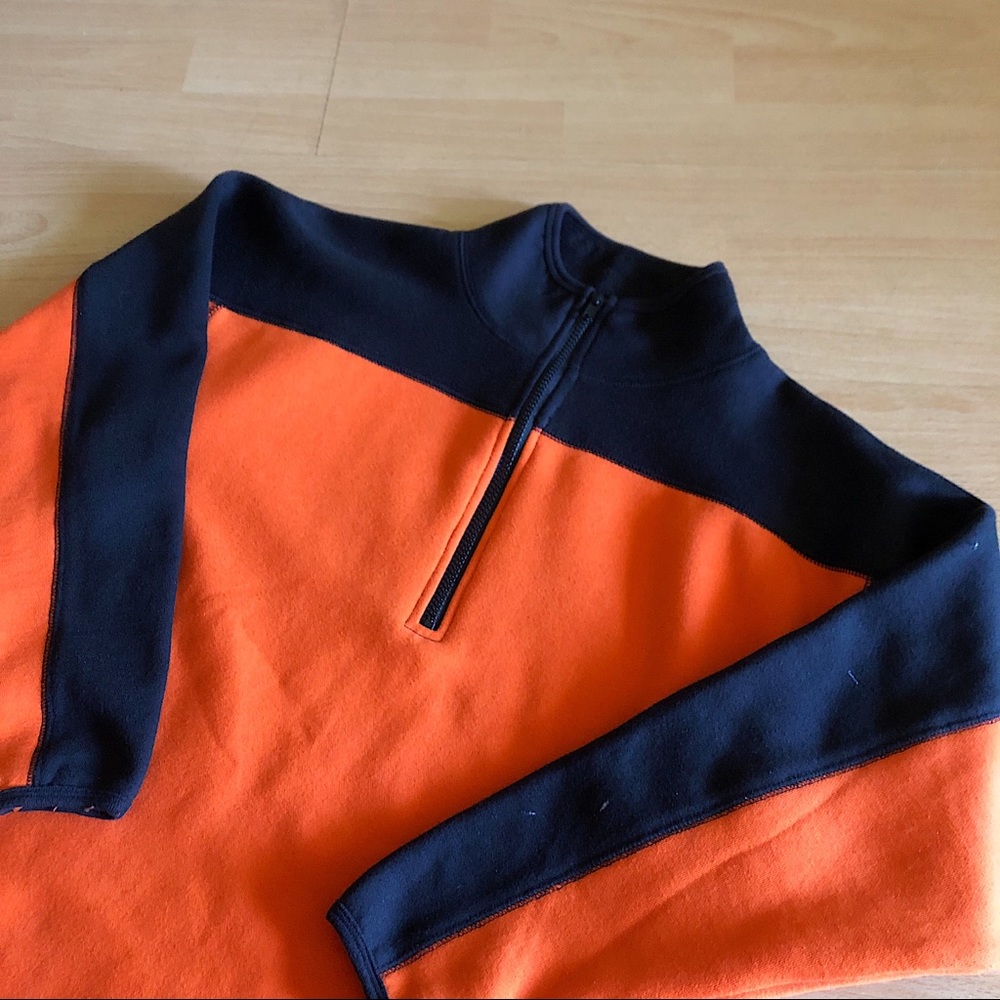 Orange fleece sweater